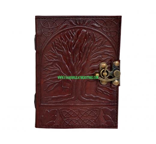 Tree Of Life Handmade Brow Leather Journal Note Book Blank Dairy Wholesaler India
